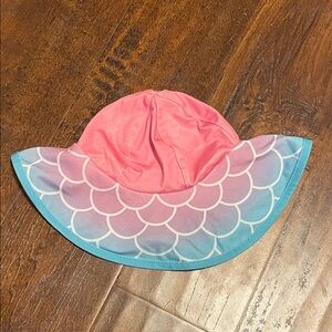 Pink and Blue Scallop Sun Hat